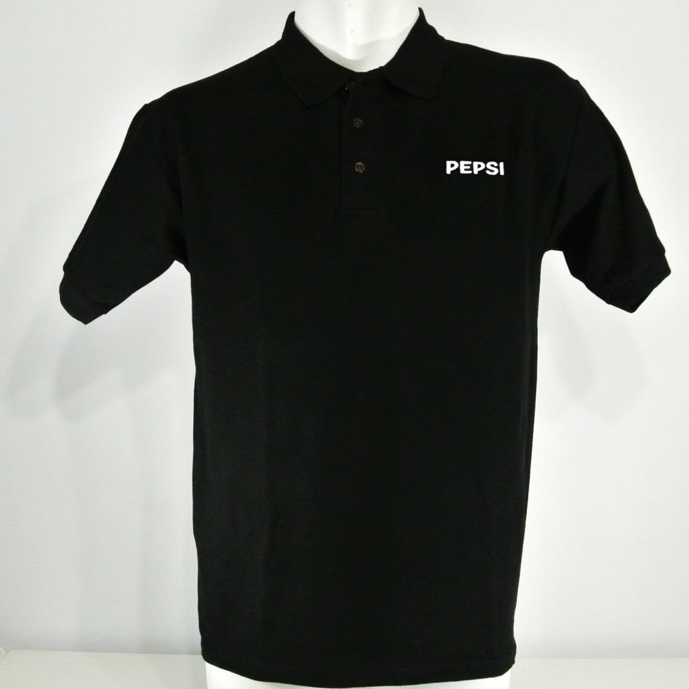 PEPSI Employee Uniform Polo Shirt Black NEW Size M Medium
